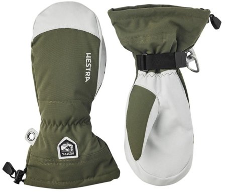 Hestra Army Leather Heli Ski Mitt Oliv