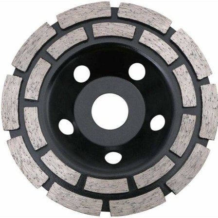 Diamantslipeskive, betongsliping diamant 125 x 22,2 mm dobbel rad, universal diamantskive for sliping av betong, stein, granittmasse, murverk