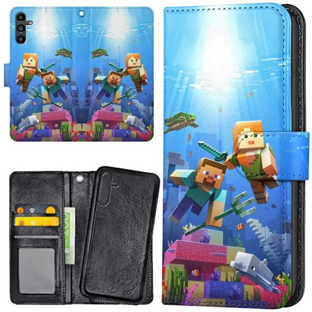 Samsung Galaxy A17 5G - Lompakkokotelo/Kuoret Minecraft