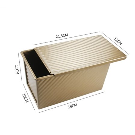 Pullman Brödform med Lock för Vågig Bröd med Lock, Svart (21,5 x