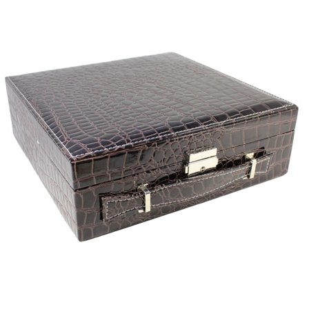 Complement Smyckeskrin Crocopräglat Skinn Dam Brun