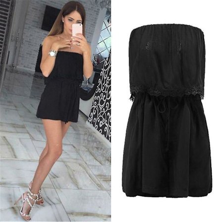 Sommerlig Romper til Kvinder med Blomstermønster, V-hals Jumpsuit Overalls