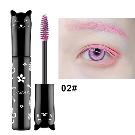 6 Färger Mascara Ögonfransar Böjning Förlängning Kladdfri Vattentät Snabbtorkande Långvarig Makeup i Rosa Lila Blå Vit