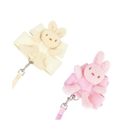 Koppel för Katt, Hund och Kanin - Söt Kanin Design, Justerbar, Beige - S