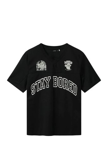Nlmandreas Bod Poly L Ss Top Sky Black LMTD
