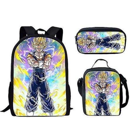 Dragon Ball Elementary School Theme School Bag 3-piece Set Computer Bag Messenger Bag Pencil Case
