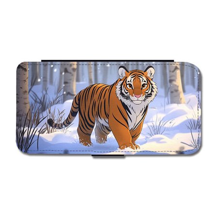 Söt Tecknad Tiger Samsung Galaxy A55 5G Flip Mobilfodral