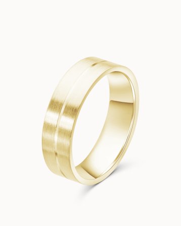 Vigselring James till herr 18K Gulguld - Vigselringar hos VANBRUUN