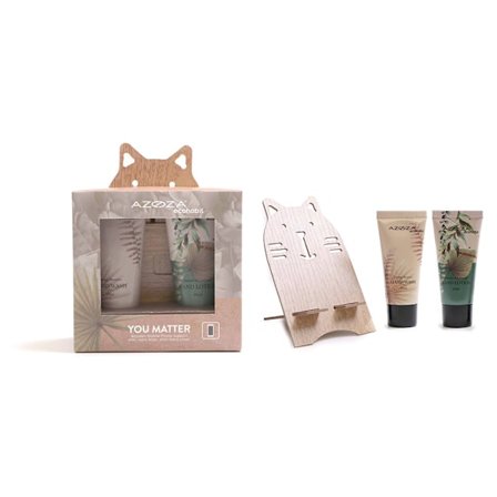 Azoza Eco håndplejesæt - håndcreme, neglecreme og mobilholder