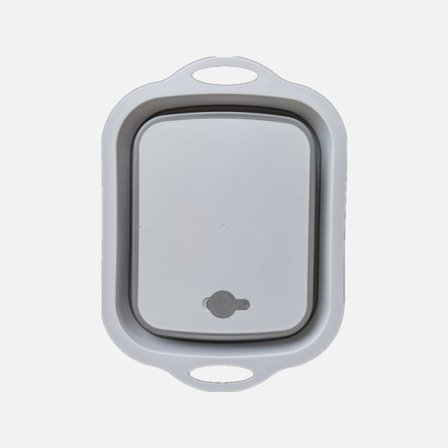 IC Grå Vit Multifunktionell Vikbar Köksbräda 3 i 1 Bärbar Vikbar Skärbräda Plast Vikbar Skärbräda Diskbänk Diskbräda Tvättställ