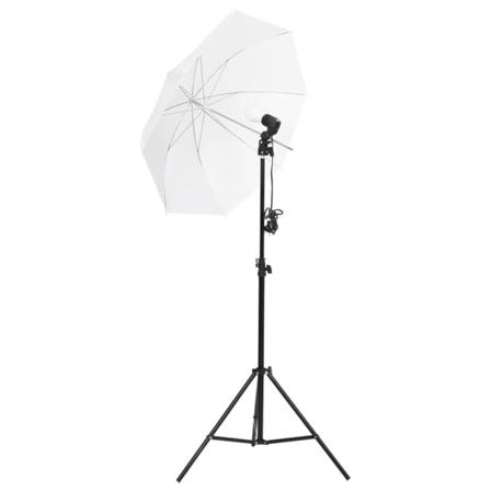 Vidaxl Studiobelysning Inklusive Stativ & Paraplyer Vit