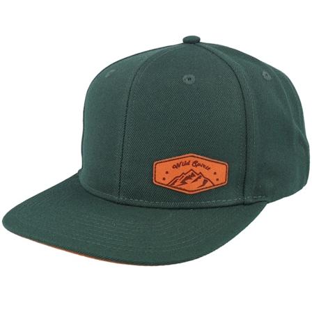 Wild Spirit - Verde snapback Cappellino - Small Mountain Orange Patch Dark Green/Rust @ Hatstore