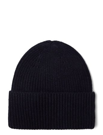 Fold Rib Cap Navy Davida Cashmere