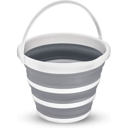 Hopfällbar hink – Stor 10L Kapacitet Robust Vikbar Silikonvattenhink med Bekvämt Grepphandtag