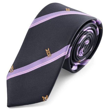 Zoikos | 6 cm Navy Dog Tie for Men - Skinny ties