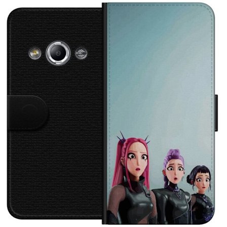Kompatibelt Lommeboketui til Samsung Galaxy Xcover 3 Tre animerte kvinner med fargerikt hår i futuristisk stil og overraskede uttrykk