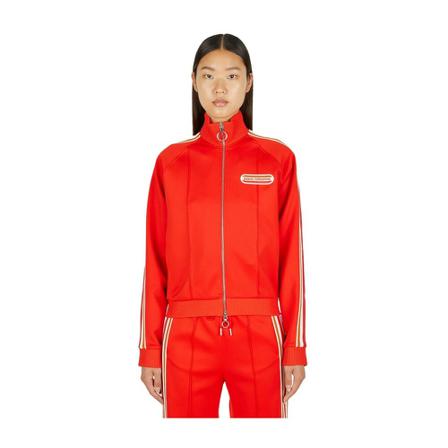 Paco Rabanne, Logo Patch Track Sweatshirt Rood, Dames, Maat:S