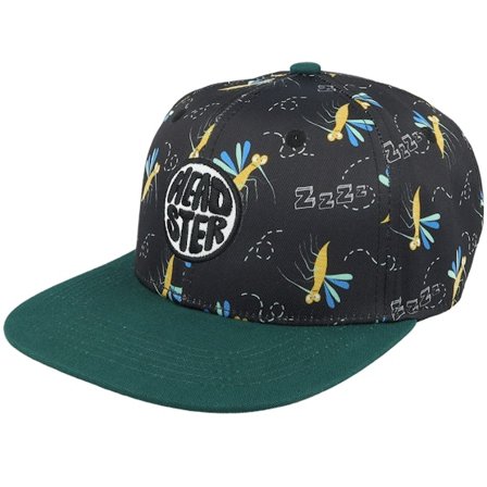 Headster - Zwart snapback Cap - Kids Mosquito Black/Dark Green Snapback @ Hatstore