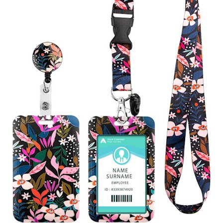 Halsband med snodd och korthållare