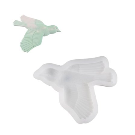3D Fugle Silikoneforme Kagedekoration Form Fugle Lys Aromaterapi Gipsform Vægmaleri Vedhæng Form DIY Håndværk