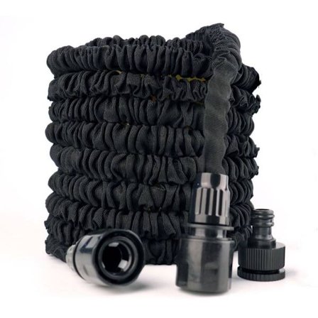 5m/25ft - Musta) - 5m/25ft Laajennettava puutarhaletku - Korkealaatuinen - Kestävä - Helppokäyttöinen