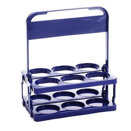 Sammenleggbar ølbærer med 6 rom, bærbar drikkevogn for brus, vin, bokser - Perfekt