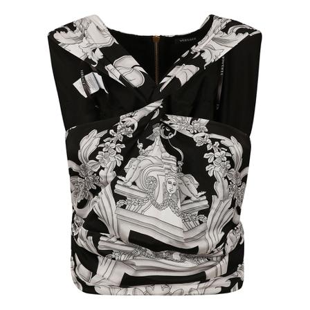 Versace Sleeveless Tops Sort, Dame