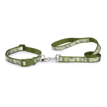 Carolina Koppel - Grön - Textilkoppel, Rullkoppel, Draglinor, Läderkoppel, Långlinor, Flexikoppel på Doggie.se