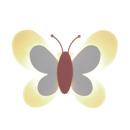 LED Sommerfugl Vegglampe 14W 85-265v Barneromslampe Moderne Sommerfugl Vegglamper, Hvit & Rosa