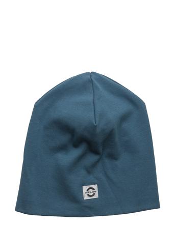 Cotton Hat - Solid Accessories Headwear Hats Beanies Blå Mikk-Line
