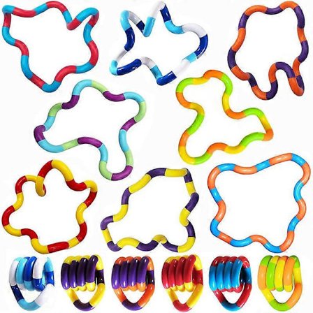 10 st Tangles Fidget Leksaker - Sensoriska Artiklar Tysta Fidget Leksaker
