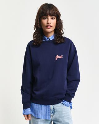 GANT - Script Graphic Sweatshirt med rund hals - Dame - L
