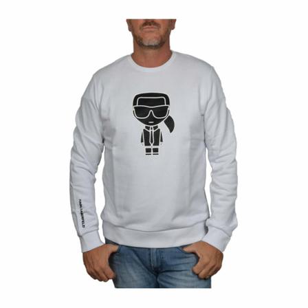 Karl Lagerfeld Crewneck crewshot sweatshirt Hvid, Herre Sweatshirts
