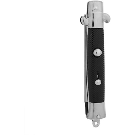 Metallfjær børste Hårkam lommeoljekam Sammenleggbar kniv utseende automatisk trykknapp børste