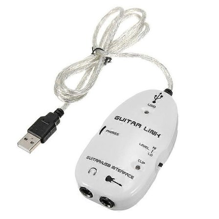 6,3 mm Jack - USB-kitara-liitäntäkaapeli Adapteri Kitara PC-tallennukseen ja toistoon Kitaraefektikaapeli US