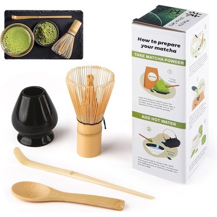 Hot tilbud til lav pris! 4-delt Matcha Japansk Ceremonisæt, 004-Glad