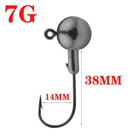 Jigghuvud Grå 7 gram 5-pack - Flera vikter