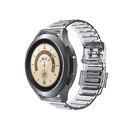 Klockarmband i silikon för Samsung Galaxy Watch 5 / 4 / 3 - Genomskinlig Svart