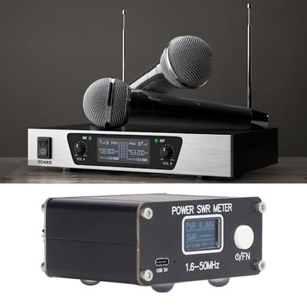 SWR-mätare 150W HF Stående Vågrörelse Mätare MF AM CW SSB 1.6‐50MHz Wattmätare för Mätning