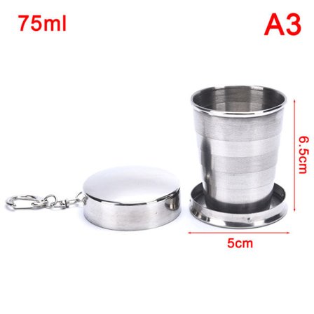 IC Rostfritt hopfällbar kopp rostfritt vikbar infällbar 75ml