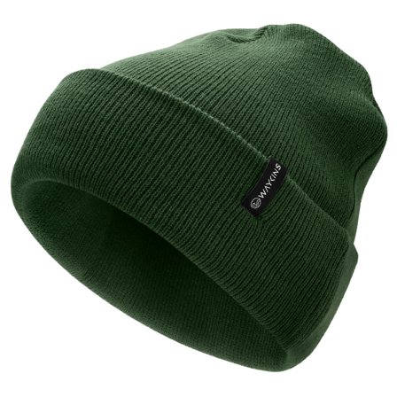 Baltic | Gorro de punto fino de acrílico verde para hombres - Gorros de punto