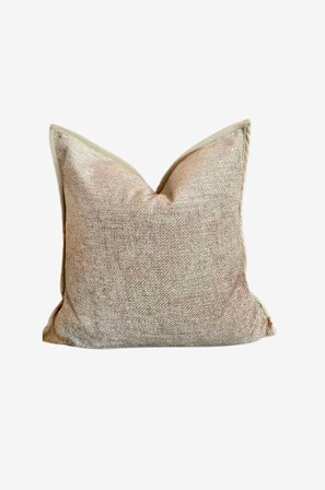 Zelected by Houze - Pudebetræk Imani Dark Linen 65x65 - Beige - Pyntepuder & pudebetræk - Fra Homeroom