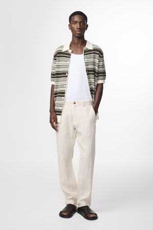 NN07 Theo 1454 Pant male Brown Linen