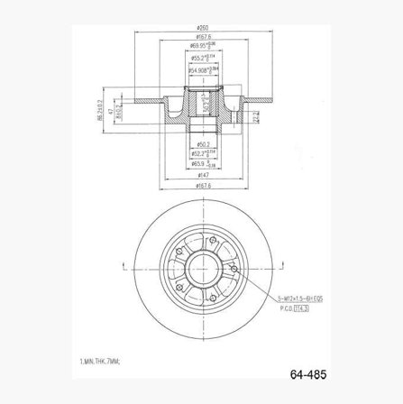 Bromsskiva med hjullager