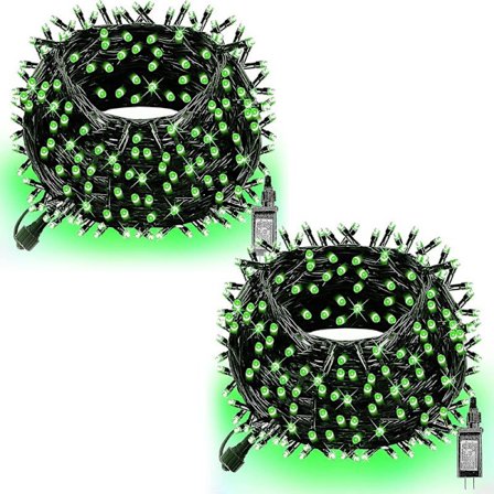Ljusa 66FT 200 LED julelys, julelyskjeder Koble til Grønn