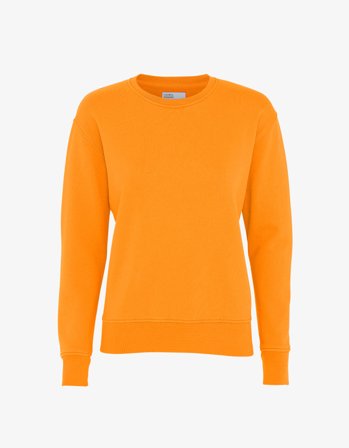 Women Classic Organic Crew - Sunny Orange - L