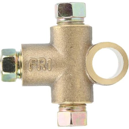 T-formad bromslednings T-slanganslutning 3-vägsadapter med 3 hanmuttrar Kort koppling M10 3/16 tum 10 mm slang + flexibel 3-vägs bromsledningskoppling