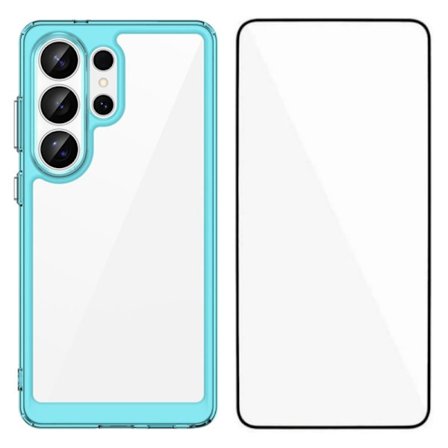 WANLONFENG Mobilskal till Samsung Galaxy S26 Ultra TPU XC Serie Transparent Blå