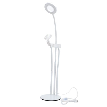 Multifunktionel LED-lampe med justerbar lysstyrke til skønhedssalon, tatovering og neglekunst (hvid)