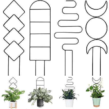 4 kpl kasviverkon tukia sisäkasveille, pieni tukiverkko ruukkukasveille, sisäkasvien tukiverkko S